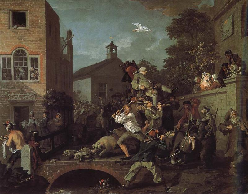 William Hogarth The auspices of the members of the election campaign china oil painting image